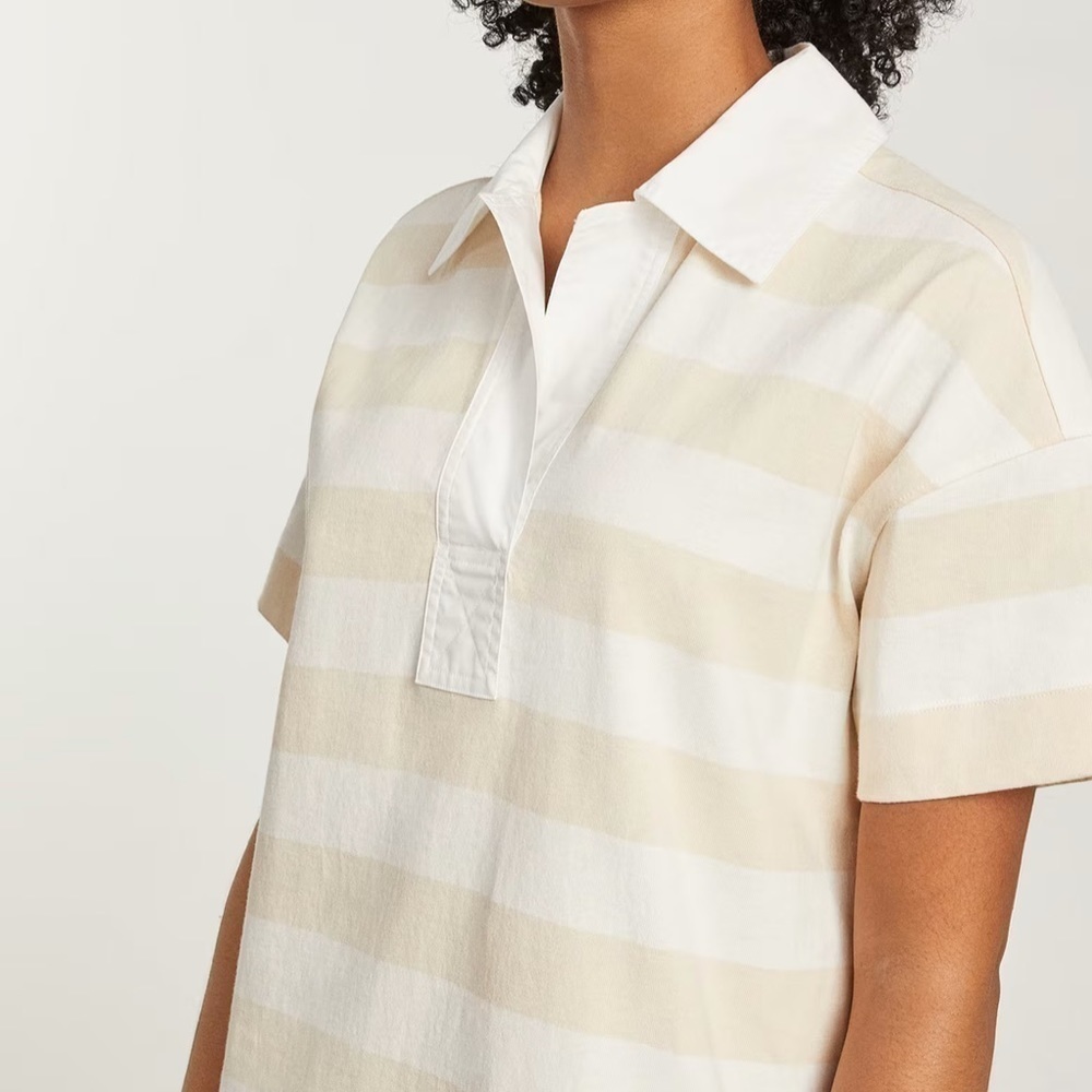 NWT Everlane The Organic Cotton Striped Polo Dress Small - Picture 3 of 11